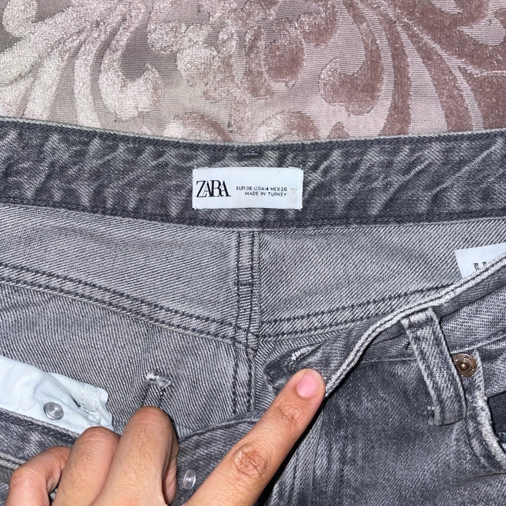 ZARA Mid-Rise Wide Leg Jeans